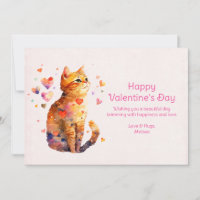 Un gato de tabla con corazón El día de San Valentí