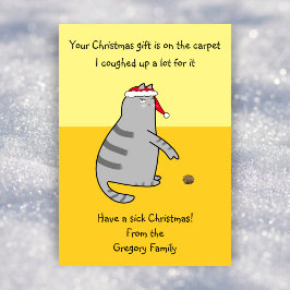 Tarjeta Festiva Un gato gracioso que se puede imprimir tira a Navi
