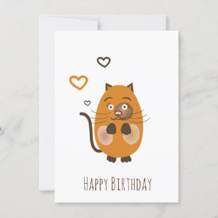 Tarjeta Festiva Un gato moreno
