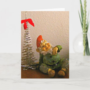 Tarjeta Festiva ¡Un Gnome afortunado para los Navidades!