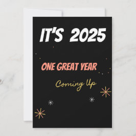 Tarjeta Festiva UN GRAN AÑO POR VENIR Afirmaciones positivas