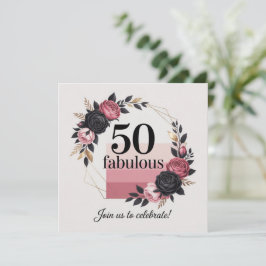 Tarjeta Festiva Un hito 50.º mensaje de reflexión sobre el cumplea