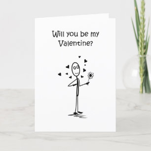 Tarjeta Festiva Un hombre adorable con una margarita, con el oído