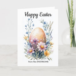 Tarjeta Festiva Un huevo decorativo de Pascua