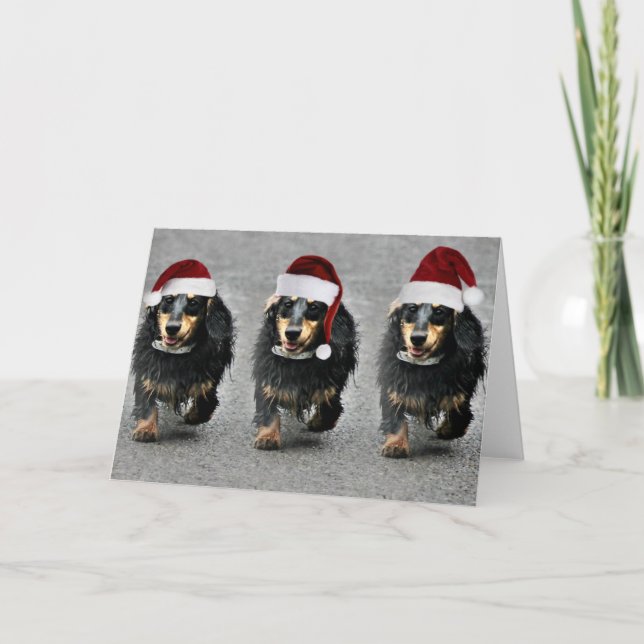 Tarjeta Festiva Un jaspe SausageChristmas (Anverso)