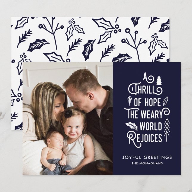 Tarjeta Festiva Un júbilo de esperanza | Armada | Fotografía moder (Anverso / Reverso)