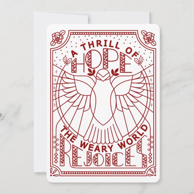 Tarjeta Festiva Un júbilo de esperanza, el mundo cansado se alegra (Anverso)