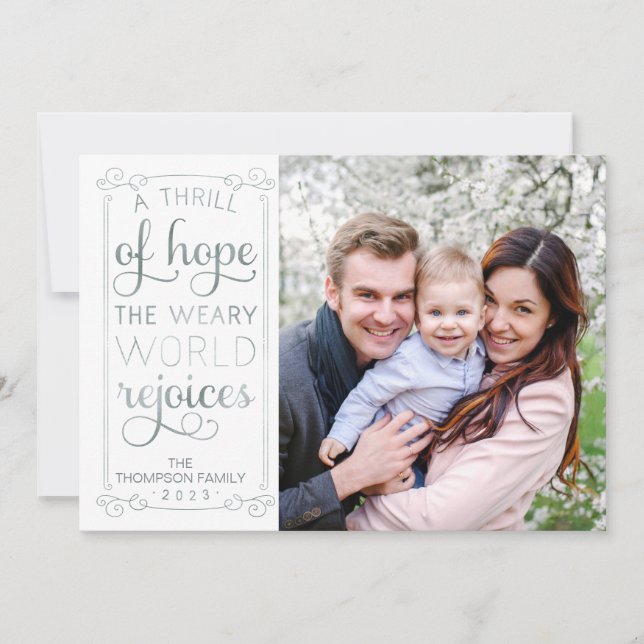 Tarjeta Festiva Un júbilo de esperanza que el mundo cansado se ale (Anverso)