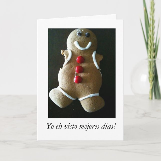 Tarjeta Festiva Un mejor hombre de pan de jengibre de los días en (Anverso)