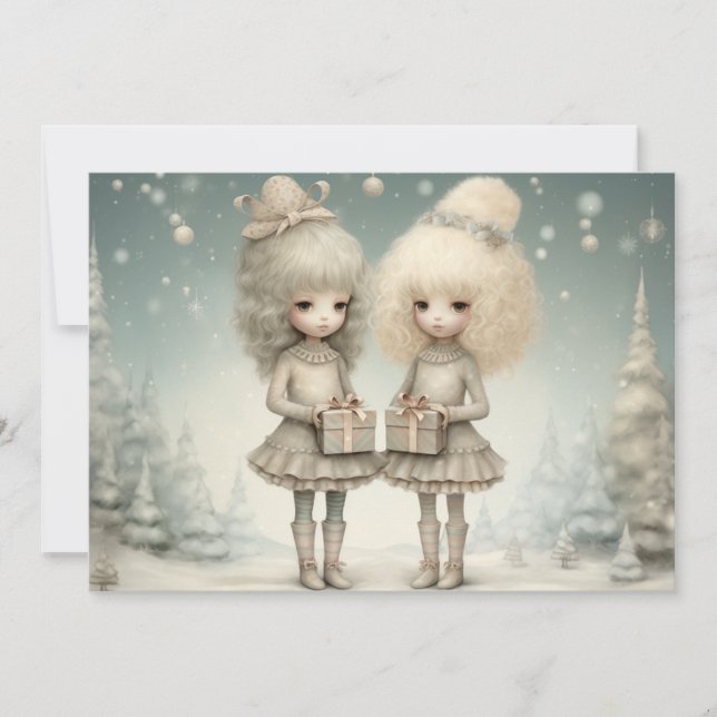 Tarjeta Festiva Un mensaje de Navidades sentidos (Anverso)