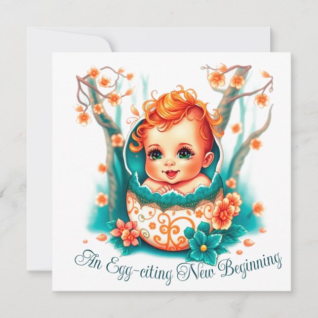 Tarjeta Festiva Un nuevo comienzo emocionante (Anverso)