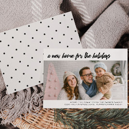 Tarjeta Festiva Un nuevo hogar para las vacaciones | Foto moderna