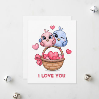 Tarjeta Festiva Un par de pájaros personalizados