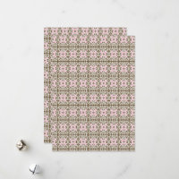 un patrón rosa y marrón sobre un fondo blanco