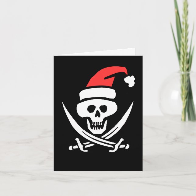 Tarjeta Festiva Un pirata de Navidades (Anverso)