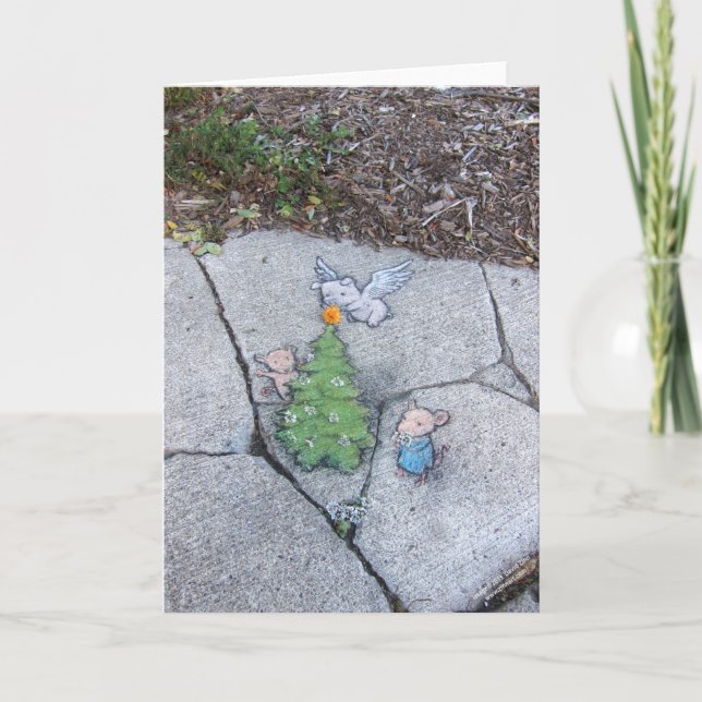 Tarjeta Festiva un poco de alegría navideña (Anverso)