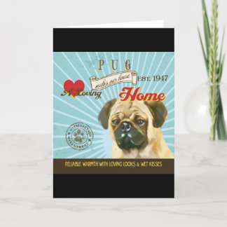 Tarjeta Festiva Un Pug Amante Hace De Nuestra Casa