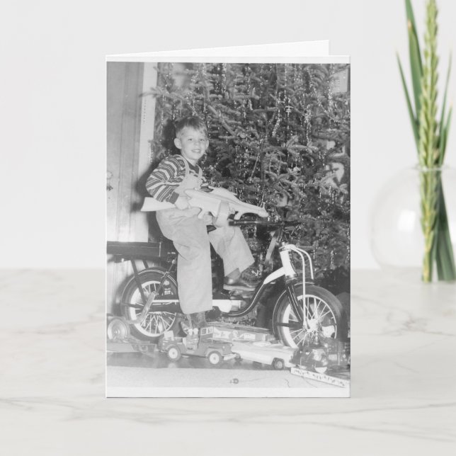 Tarjeta Festiva Un saludo de Chrismas de los años 50 (Anverso)