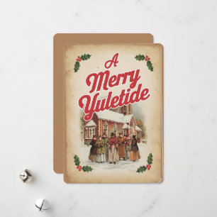 Tarjeta Festiva Un saludo de Feliz Yuletide