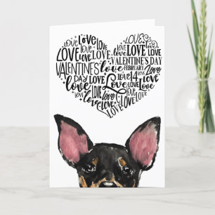 Tarjeta Festiva Un San Valentín de tu Manchester Terrier
