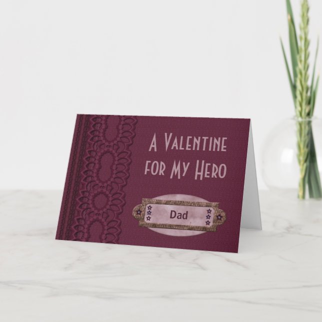 Tarjeta Festiva Un San Valentín para mi héroe personalizado (Anverso)