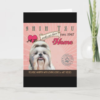 Tarjeta Festiva Un Shih Tzu cariñoso vuelve nuestra casa