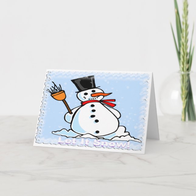 Tarjeta Festiva Un Snowman helado (Anverso)