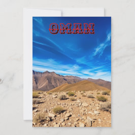 Tarjeta Festiva Un terreno montañoso omaní