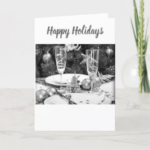 TARJETA FESTIVA UN TOAST A ***FELIZ FIESTA*** Y AÑO NUEVO TAMBIÉN