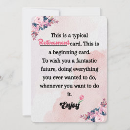 Tarjeta Festiva Un viaje poético a la jubilación (para él/ella)