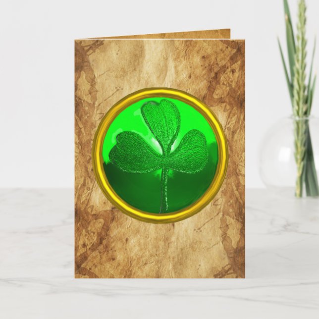 Tarjeta Festiva Un Viejo Parque Irlandés De Bendición Por Suerte (Anverso)