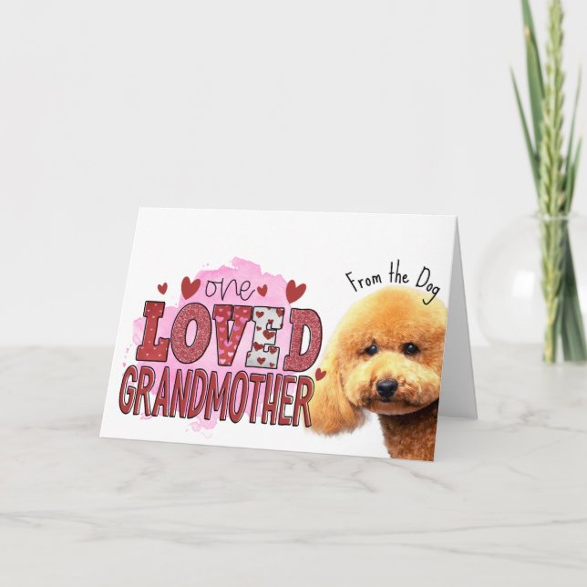 Tarjeta Festiva Una abuela querida....Día de las Madres del perro (Anverso)