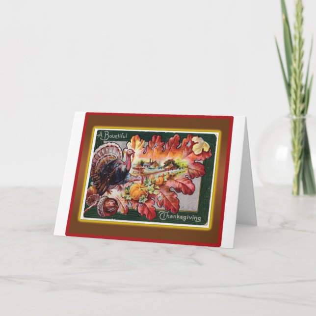 Tarjeta Festiva Una acción de gracias generosa (Anverso)