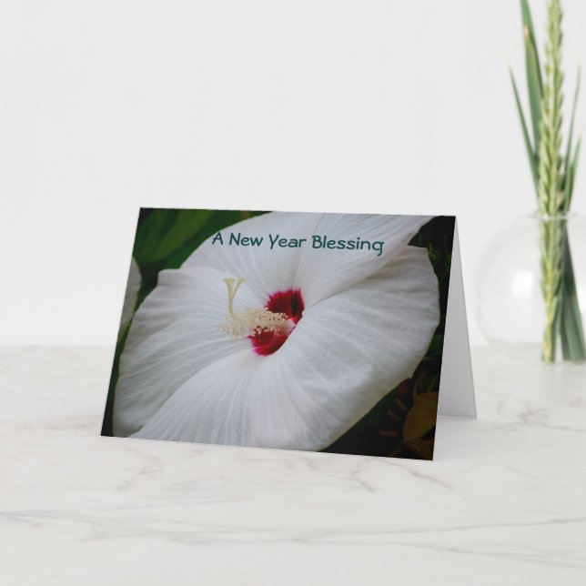 Tarjeta Festiva Una bendición del Año Nuevo (Anverso)