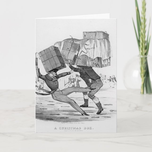 Tarjeta Festiva Una caja de navidad, 1836 (Anverso)