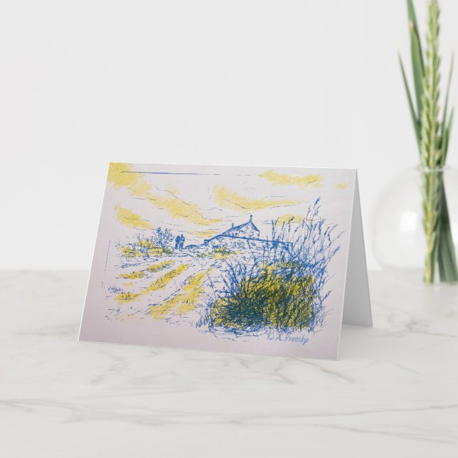 Tarjeta Festiva Una caminata nocturna (Anverso)