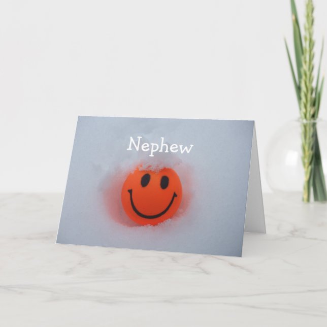 Tarjeta Festiva Una cara - el día de San Valentín de los sobrinos (Anverso)