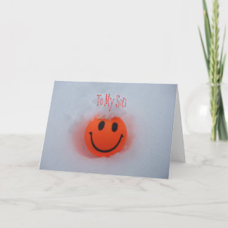 Tarjeta Festiva Una cara - el el día de San Valentín del hijo