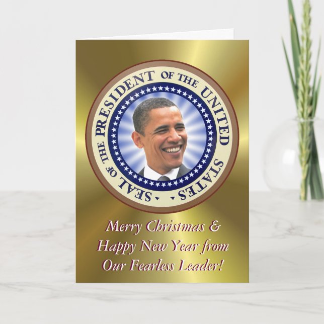 Tarjeta Festiva Una carta de Navidades del presidente Obama (Anverso)