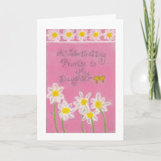 Tarjeta Festiva Una dulce San Valentín" Promesa" a mis hijas (Anverso)