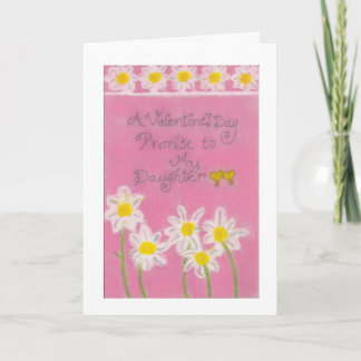 Tarjeta Festiva Una dulce San Valentín" Promesa" a mis hijas