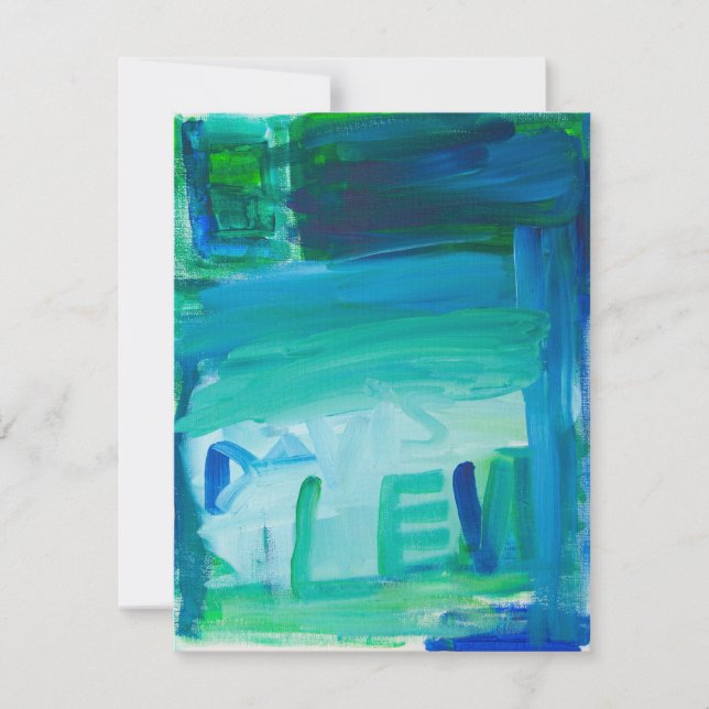 Tarjeta Festiva Una escena de invierno de Levi (Anverso)