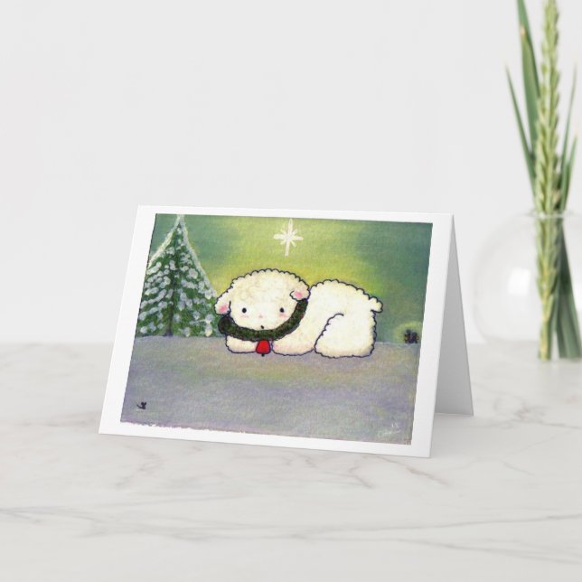 Tarjeta Festiva "Una estrella en la noche - la ayuda está en camin (Anverso)