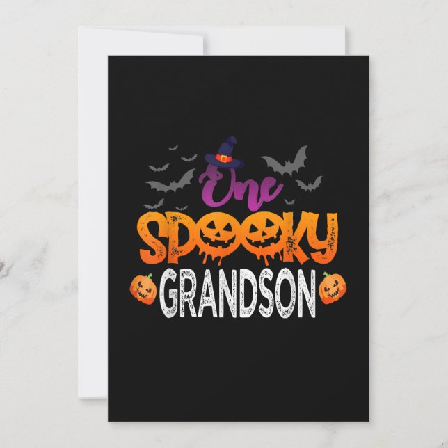 Tarjeta Festiva Una familia de nietos fantasmagóricos coincidiendo (Anverso)