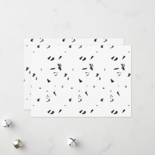 Tarjeta Festiva una foto en blanco y negro de un rebaño de aves