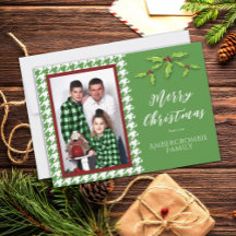 Una foto Green y White Houndstooth