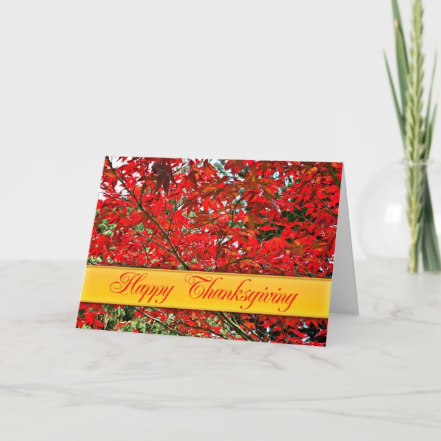 Tarjeta Festiva Una hermosa carta de Acción de Gracias de otoño (Anverso)