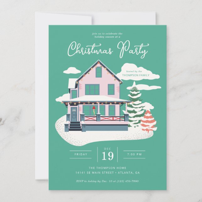 Tarjeta Festiva Una historia de Navidades | Fiesta de Navidades (Anverso)