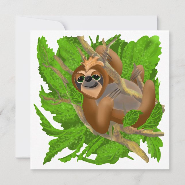 Tarjeta Festiva Una Llanura Silenciosa Relajándose En Un Árbol (Anverso)