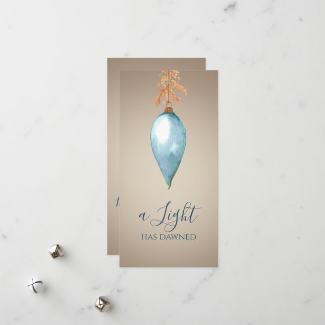 Tarjeta Festiva Una Luz Ha Desaparecido | Navidades de Personaliza (Anverso/Reverso In Situ)